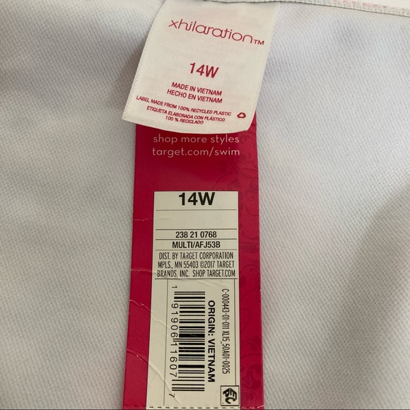 NWT XHILIRATION Plus Size 14W Floral Bikini Bottoms - Picture 7 of 8